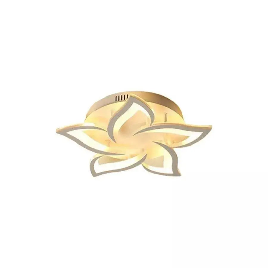 LED chandelier with remote control LOTUS 74W, 5 Petals, Cold/Warm/Neutral light, Dimmable, White