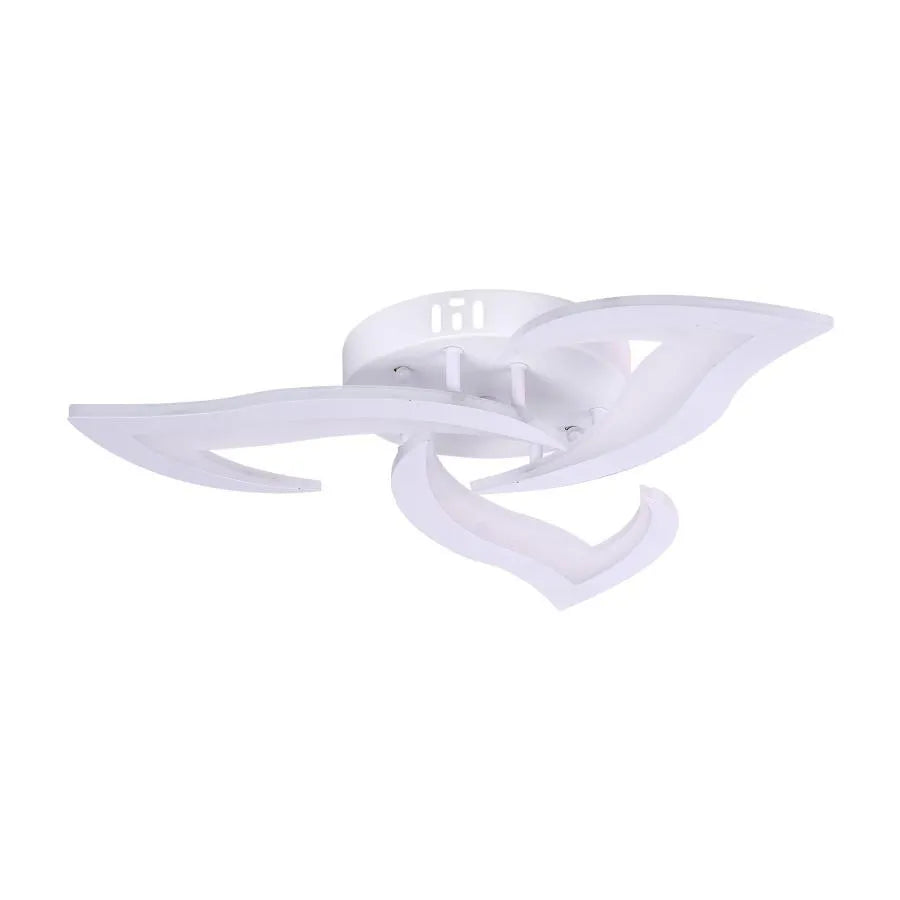 LED Chandelier with Remote Control LOTUS, 48W, 3 Petals, Cold/Warm/Neutral Light, Dimmable, White