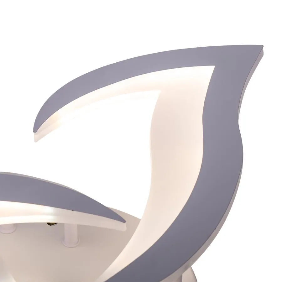 LED Chandelier with Remote Control LOTUS, 48W, 3 Petals, Cold/Warm/Neutral Light, Dimmable, White