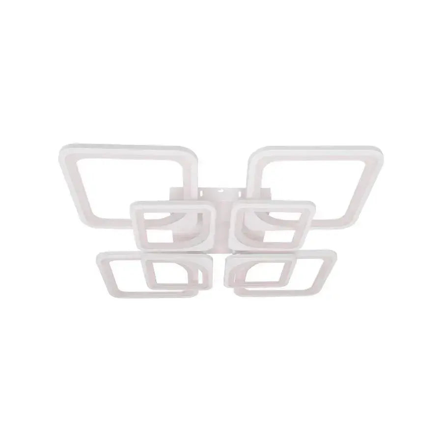 LED chandelier with remote control ZOE 135W, 8 Squares, Cold/Warm/Neutral light, Dimmable, White