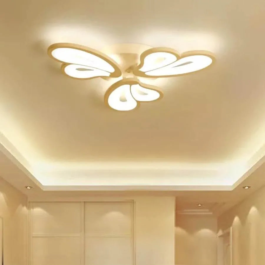 LED Chandelier with Remote Control BLOSSOM, 43W, 3 Petals, Cold/Warm/Neutral Light, Dimmable, White