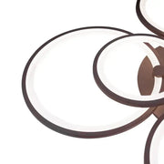 LED Chandelier 200W Brown BETTY - 8 Circles, Dimmable, Cold/Warm/Neutral Light