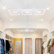 LED chandelier with remote control FELIX 75W, 3 Squares, Cold/Warm/Neutral light, Dimmable, White