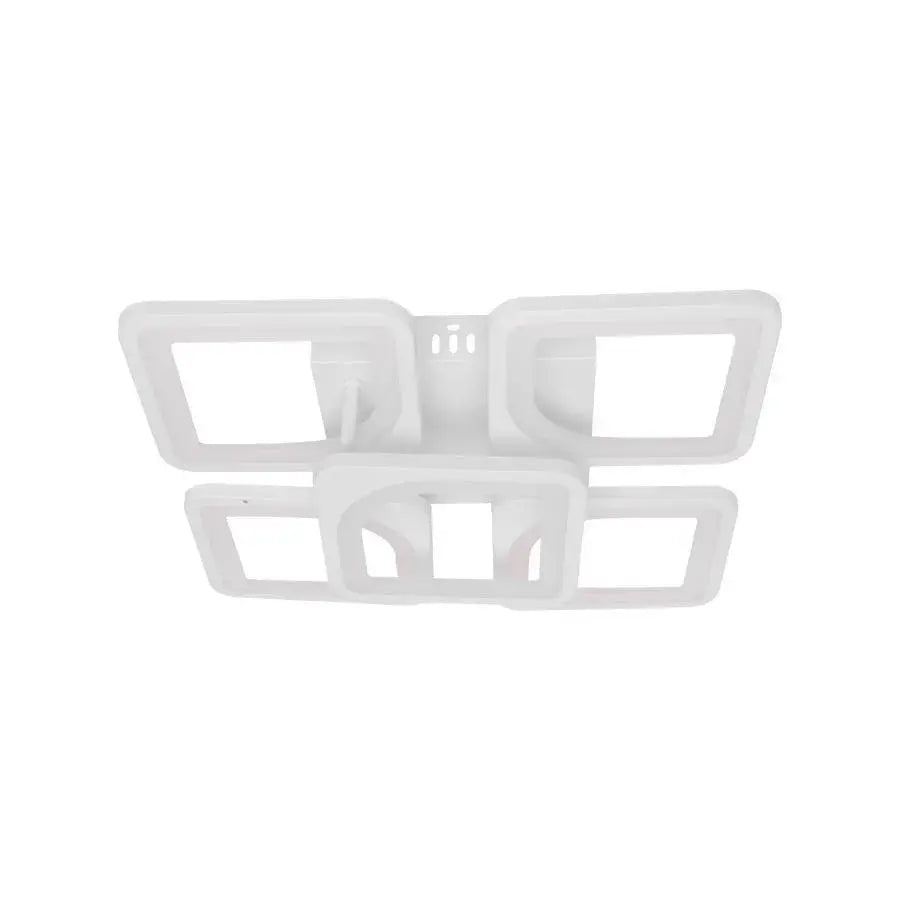 LED chandelier with remote control FELY 80W, 5 Squares, Cold/Warm/Neutral light, Dimmable, White