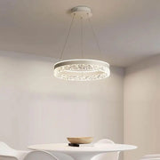 Suspended LED chandelier with remote control BRINDA 124W, Cold/Warm/Neutral light, Dimmable, White, Height Adjustable