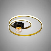 LED Chandelier with Remote Control Iselin 96W Gold Black