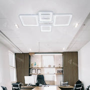 LED chandelier with remote control ELLA 85W, 4 Squares, Cold/Warm/Neutral light, Dimmable, White