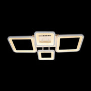 LED chandelier with remote control ELLA 85W, 4 Squares, Cold/Warm/Neutral light, Dimmable, White