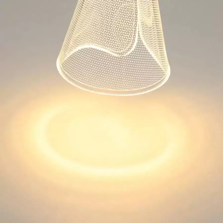 Hanging LED chandelier with remote control JEROME 38W, 6 Elements, Cold/Warm/Neutral light, Dimmable, Gold, Height Adjustable