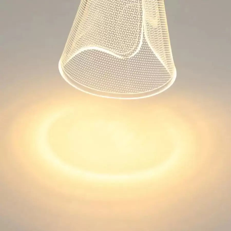 Suspended LED chandelier with remote control JEROME 58W, 10 Elements, Cold/Warm/Neutral light, Dimmable, Gold, Height Adjustable