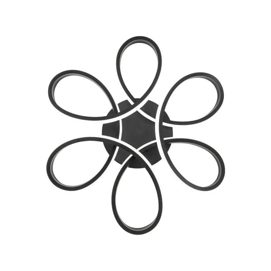 LED chandelier with remote control HELIX 108W, Cold/Warm/Neutral light, Dimmable, Black