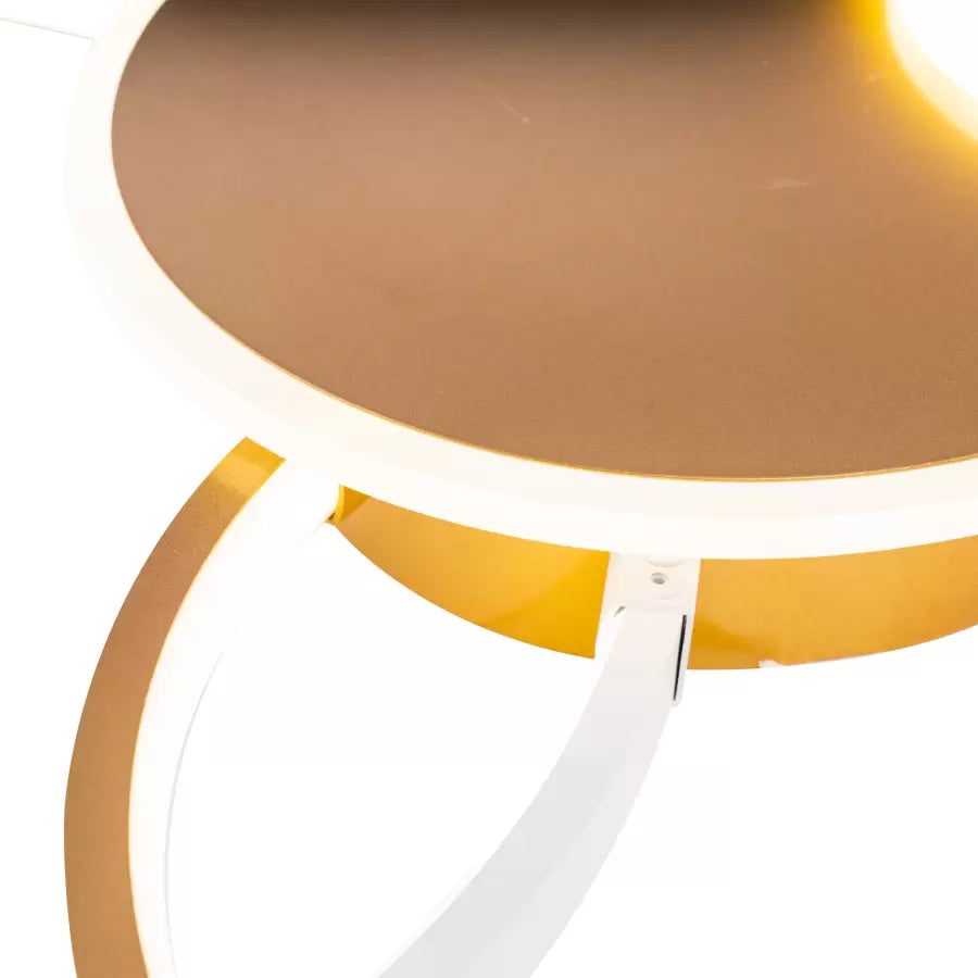 LED Chandelier with Remote Control Killian 120W Dimmable White Gold