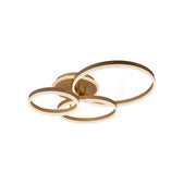 LED chandelier with remote control LYRA 100W, 3 Circles, Cold/Warm/Neutral light, Dimmable, Brushed Gold