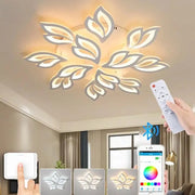 LED Chandelier with Remote Control LILY 12 Elements Cold/Warm/Neutral Light 150W Dimmable White