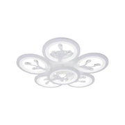 LED chandelier with remote control and crystal DAISY 72W, 6 Elements, Cold/Warm/Neutral light, Dimmable, White