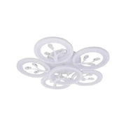 LED chandelier with remote control and crystal DAISY 72W, 6 Elements, Cold/Warm/Neutral light, Dimmable, White