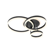 LED chandelier with remote control LYRA 100W, 3 Circles, Cold/Warm/Neutral light, Dimmable, Black