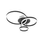 LED chandelier with remote control LYRA 100W, 3 Circles, Cold/Warm/Neutral light, Dimmable, Black