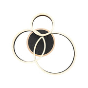 LED chandelier with remote control LYRA 100W, 3 Circles, Cold/Warm/Neutral light, Dimmable, Black