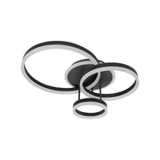 LED chandelier with remote control LYRA 100W, 3 Circles, Cold/Warm/Neutral light, Dimmable, Black