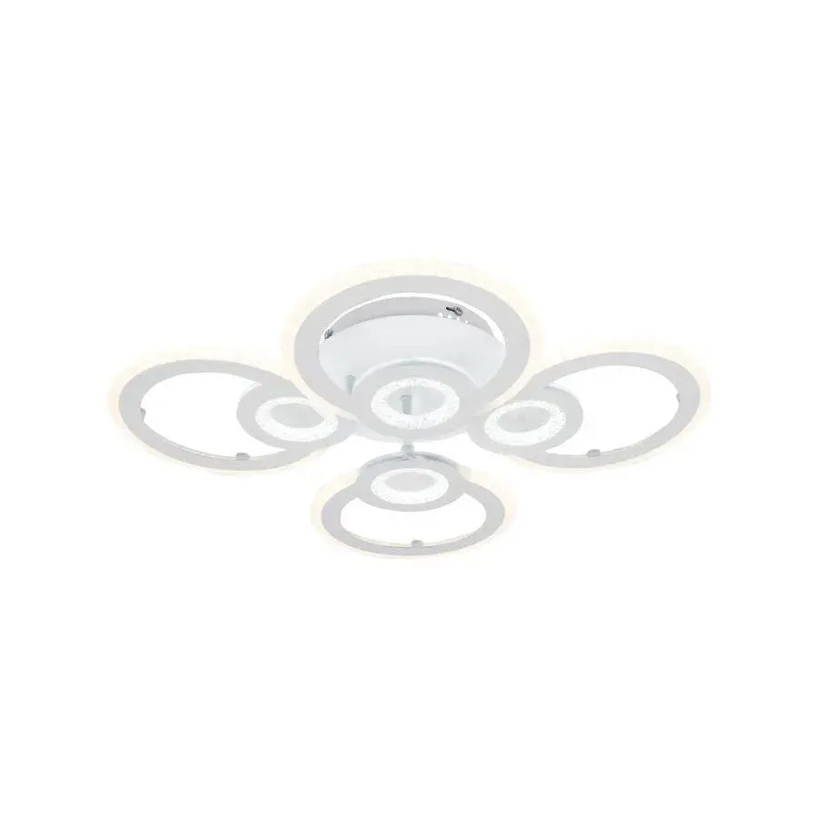 LED chandelier with remote control KADE 72W, 4 Circles, Cold/Warm/Neutral light, Dimmable, White