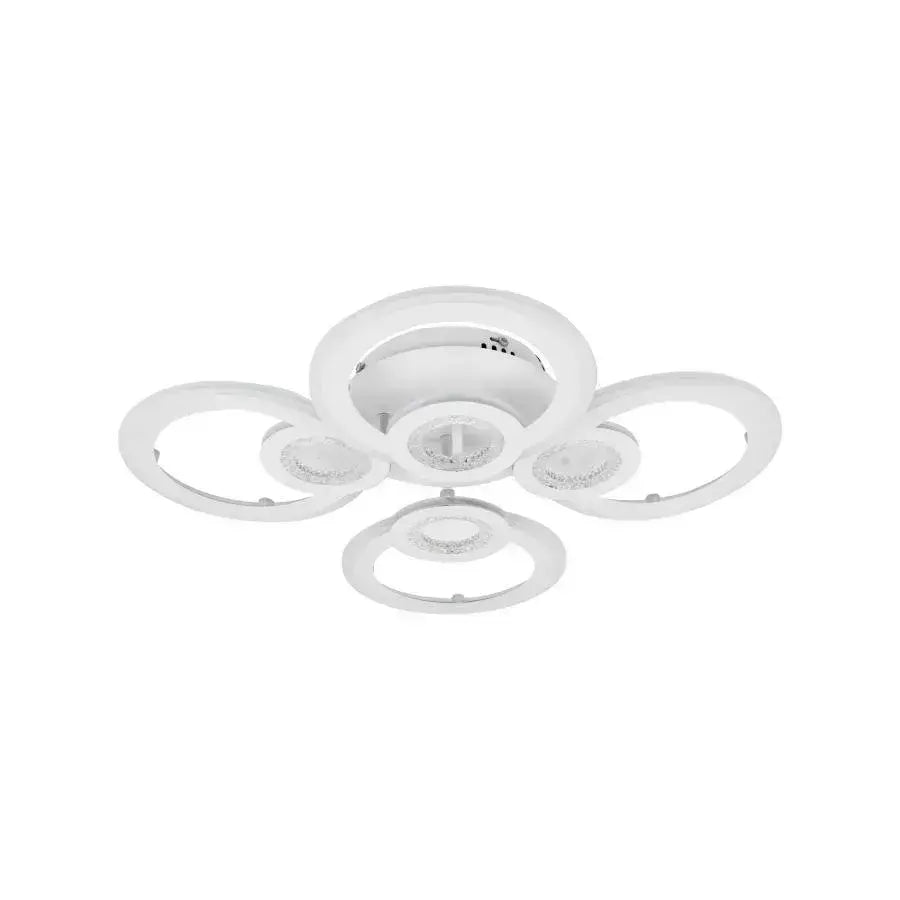 LED chandelier with remote control KADE 72W, 4 Circles, Cold/Warm/Neutral light, Dimmable, White