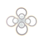 LED chandelier with remote control KADE 72W, 4 Circles, Cold/Warm/Neutral light, Dimmable, White