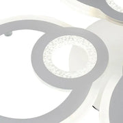 LED chandelier with remote control KADE 72W, 4 Circles, Cold/Warm/Neutral light, Dimmable, White