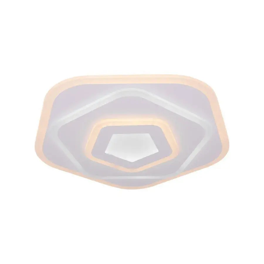 LED chandelier with remote control PENTAGON 59W, Cold/Warm/Neutral light, White