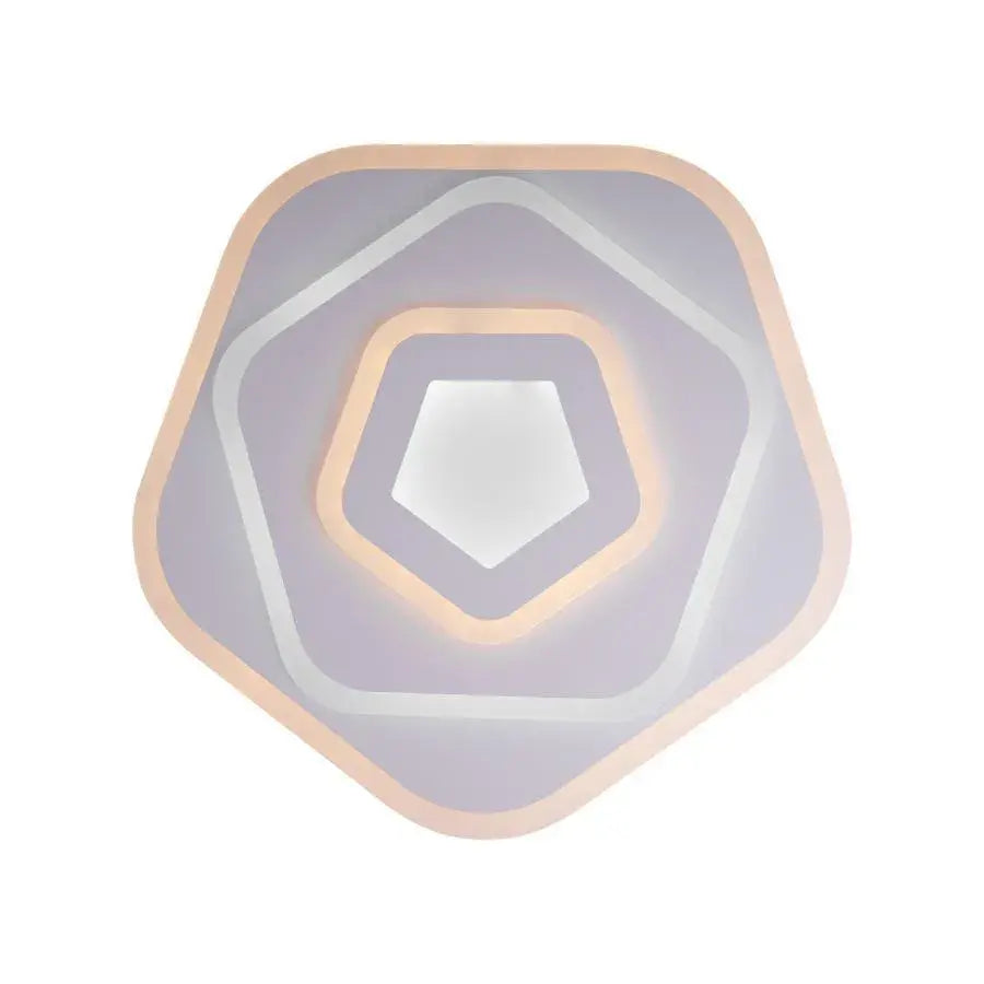 LED chandelier with remote control PENTAGON 59W, Cold/Warm/Neutral light, White