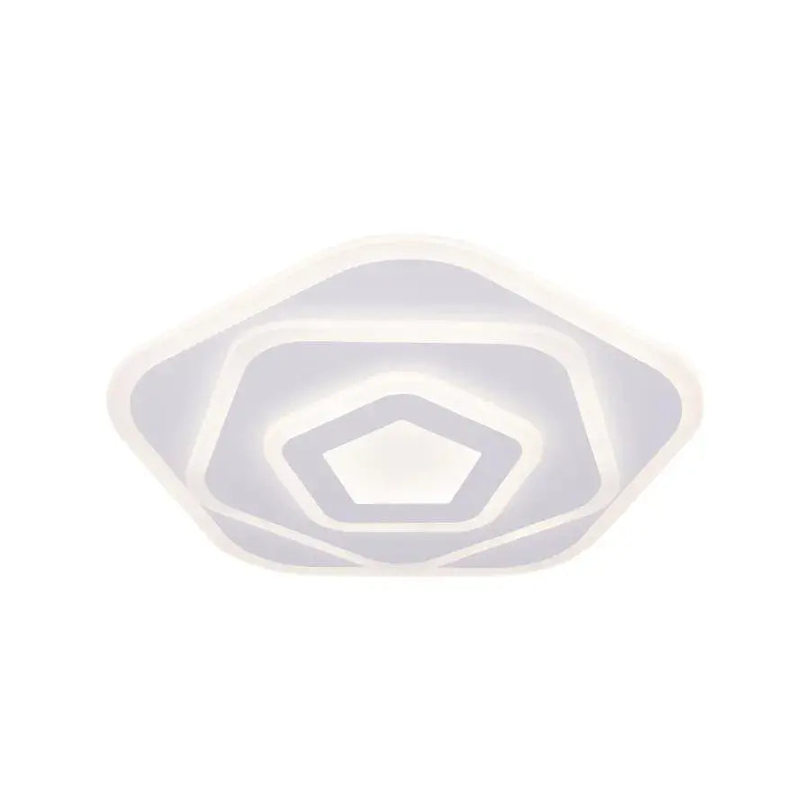 LED chandelier with remote control PENTAGON 59W, Cold/Warm/Neutral light, White