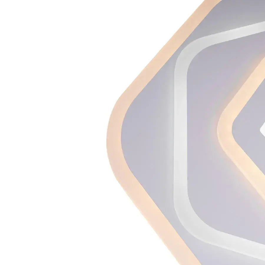 LED chandelier with remote control PENTAGON 59W, Cold/Warm/Neutral light, White