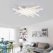 LED chandelier with remote control MORA 160W, 8 Elements, Linear, Cold/Warm/Neutral light, Dimmable, White