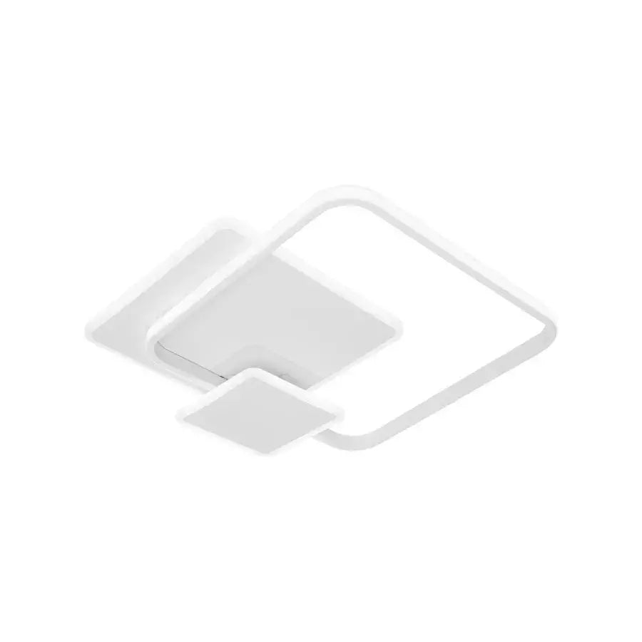 LED chandelier with remote control ANEMONA 75W, 3 Squares, Cold/Warm/Neutral light, Dimmable, White