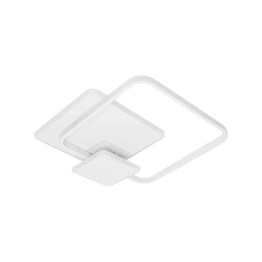 LED chandelier with remote control ANEMONA 75W, 3 Squares, Cold/Warm/Neutral light, Dimmable, White