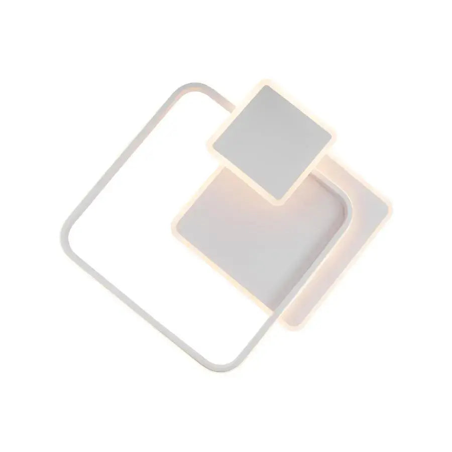 LED chandelier with remote control ANEMONA 75W, 3 Squares, Cold/Warm/Neutral light, Dimmable, White