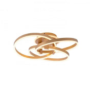 LED chandelier with remote control POSITANO 174W, Braided, Cold/Warm/Neutral light, Dimmable, Brushed Gold