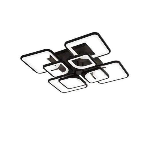 LED chandelier with remote control FELY 192W, 8 Squares, Cold/Warm/Neutral light, Dimmable, White