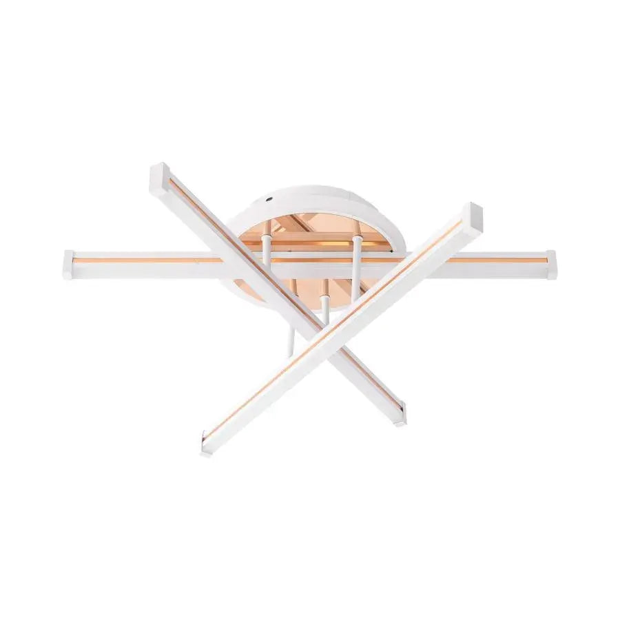 LED chandelier with remote control TAMARA 96W, 3 Elements, Linear, Cold/Warm/Neutral light, Dimmable, White Gold