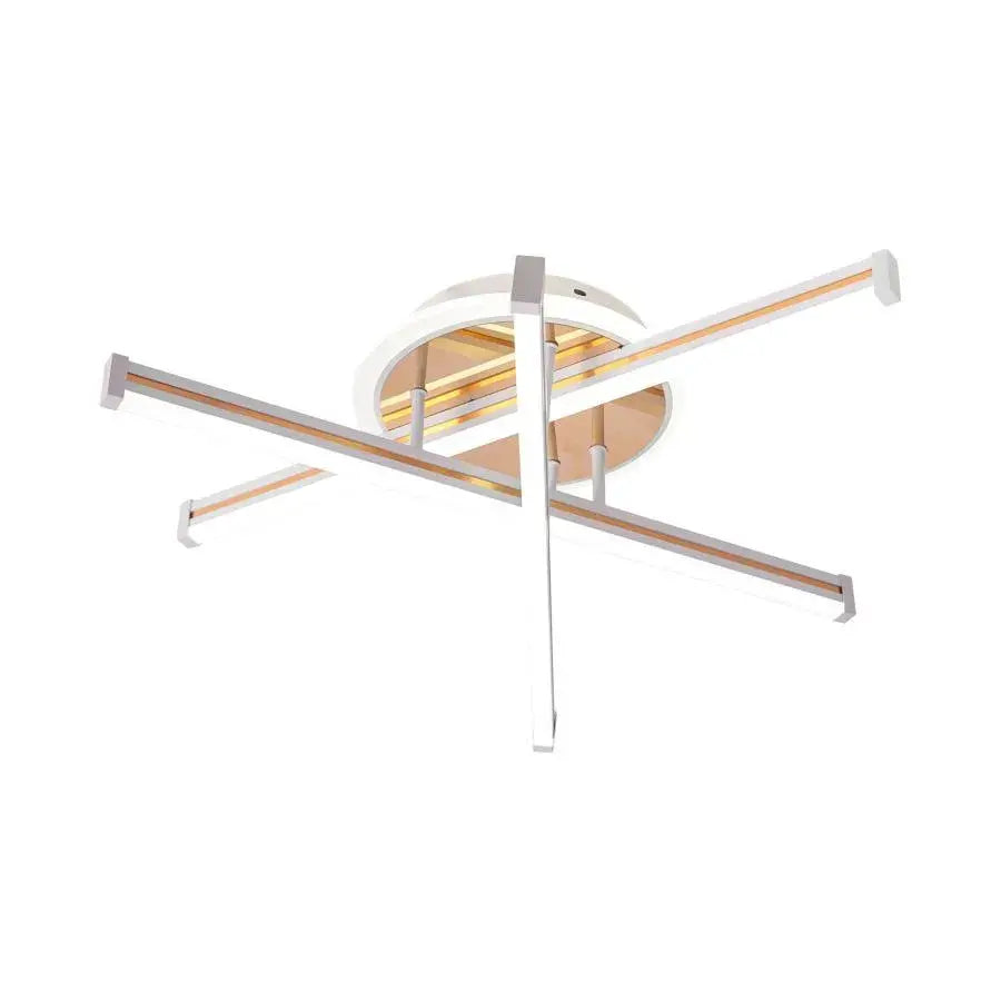 LED chandelier with remote control TAMARA 96W, 3 Elements, Linear, Cold/Warm/Neutral light, Dimmable, White Gold