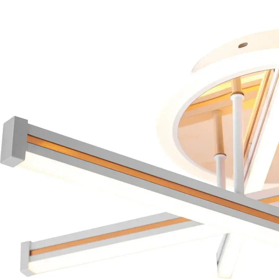 LED chandelier with remote control TAMARA 96W, 3 Elements, Linear, Cold/Warm/Neutral light, Dimmable, White Gold