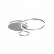 LED chandelier with remote control THEODORA, 81W, 2 Circles, Cold/Warm/Neutral light, Dimmable, Silver