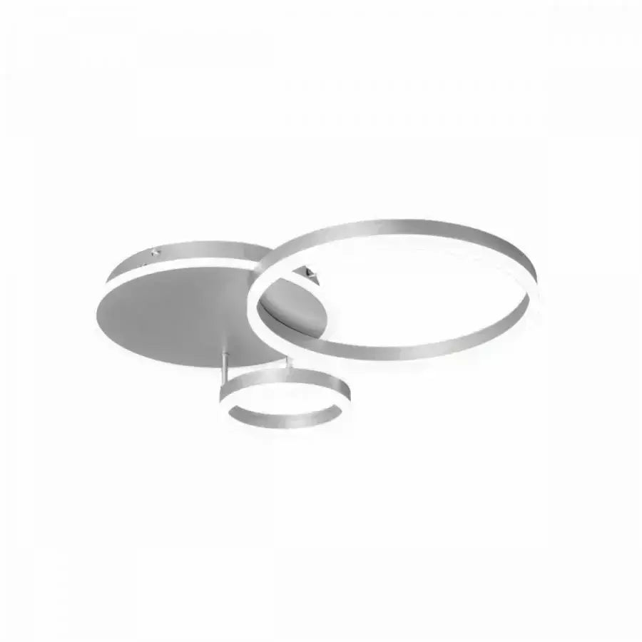 LED chandelier with remote control THEODORA, 81W, 2 Circles, Cold/Warm/Neutral light, Dimmable, Silver