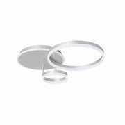 LED chandelier with remote control THEODORA, 81W, 2 Circles, Cold/Warm/Neutral light, Dimmable, Silver