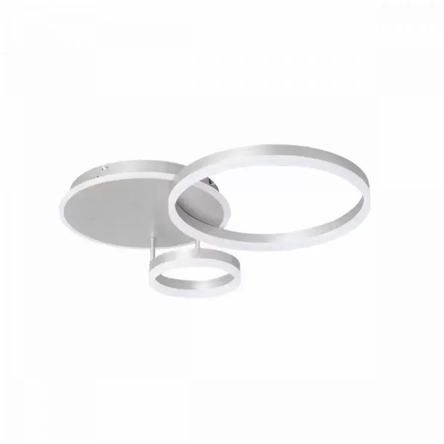 LED chandelier with remote control THEODORA, 81W, 2 Circles, Cold/Warm/Neutral light, Dimmable, Silver