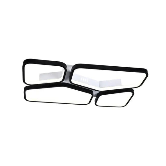 LED chandelier with remote control USAGHI 120W, Cold/Warm/Neutral light, Dimmable, Black