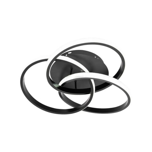 LED chandelier with remote control VECTOR VORTEX 96W, 3 Elements, Cold/Warm/Neutral light, Dimmable, Black