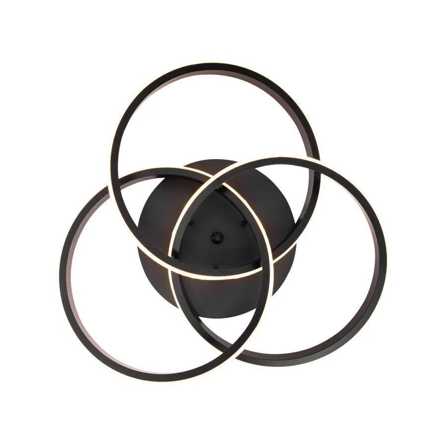 LED chandelier with remote control VECTOR VORTEX 96W, 3 Elements, Cold/Warm/Neutral light, Dimmable, Black