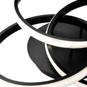 LED chandelier with remote control VECTOR VORTEX 96W, 3 Elements, Cold/Warm/Neutral light, Dimmable, Black