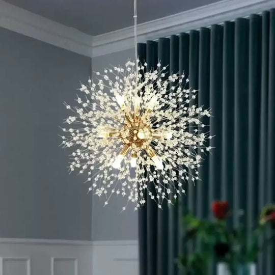 Schönbrunn Crystal Chandelier, 9x G9, Diameter 50 cm, Glossy Gold, Adjustable Height Modern Chandeliers Default Title Alessandro Design